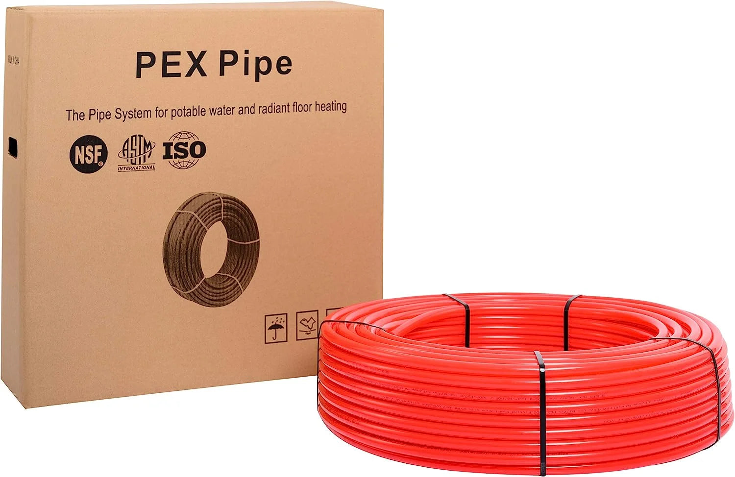 Red 1/2 Inch 200 Ft Pex-b Pipe with Pipe Cutter S680974