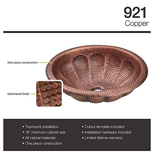 Antique Bronze Copper Oval Sink with Grid Drain B15021
