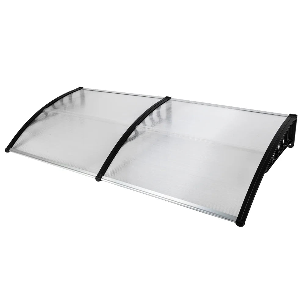 80"40" Polycarbonate ABS Black Awning with Aluminum Fixing Bars B7819