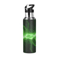 Green Stainless Steel Vacuum Insulated Water Bottle with Straw Lid 20 OZ F58010
