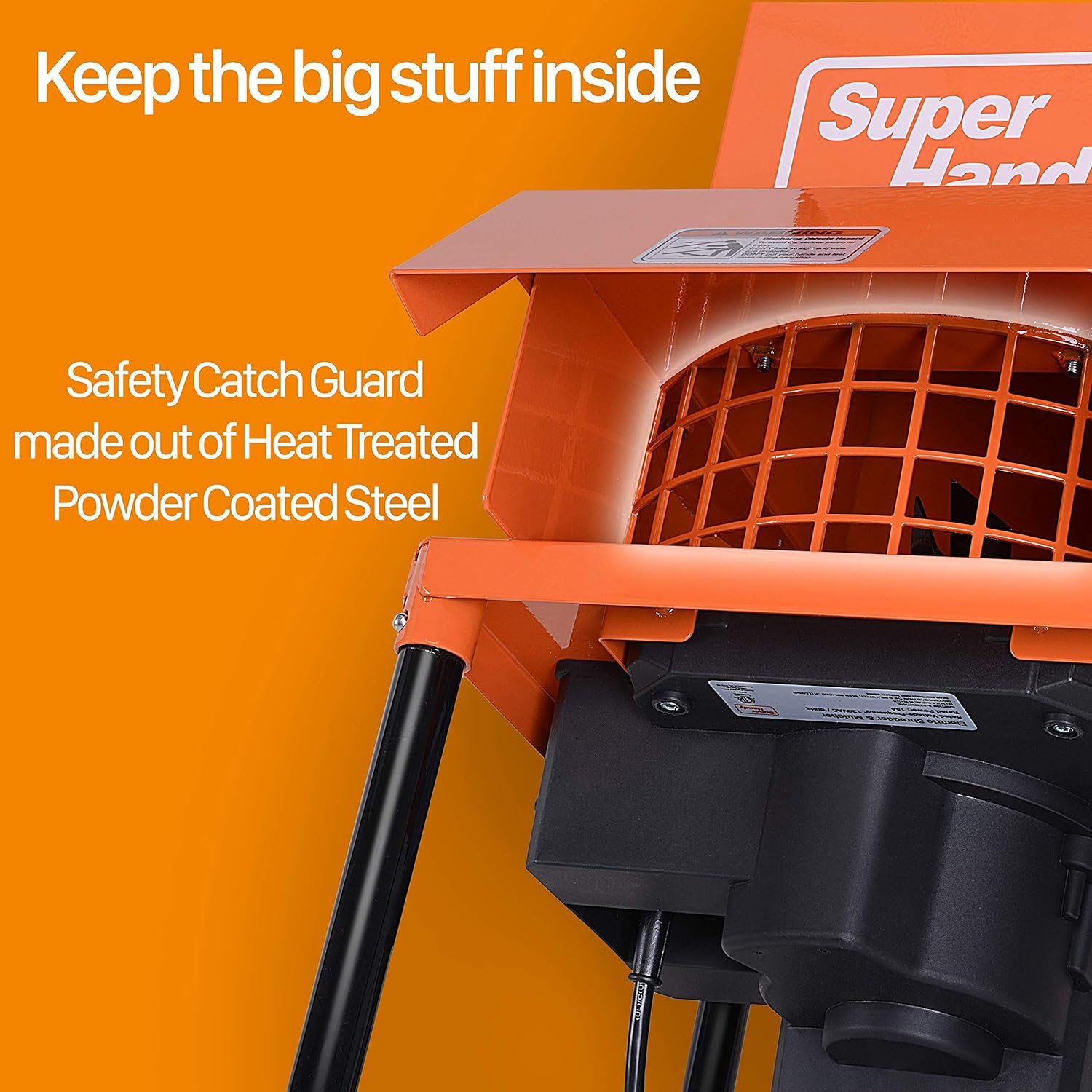 Leaf Mulcher Shredder 11Inch Blade Extension Cord Reel 12AWG x 65 Foot Q188
