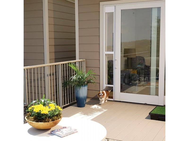 2-Piece Sliding Glass Pet Door, Large, White G974047