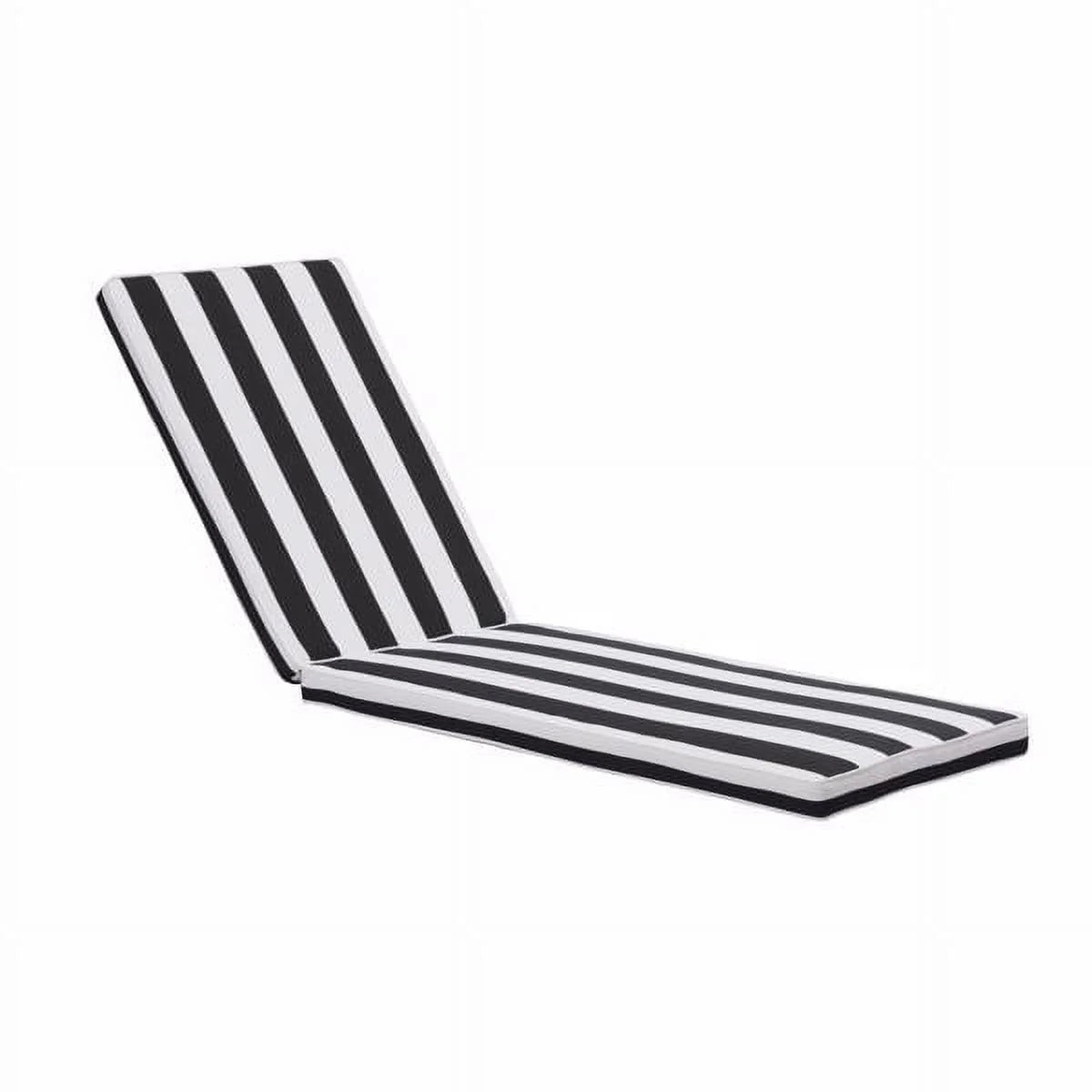 Black/White Patio Lounge Chair Cushion Set of 2 F531984