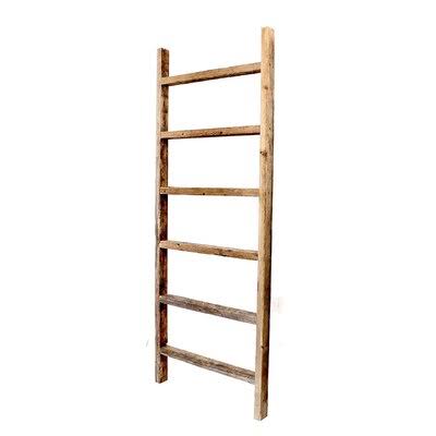 Gray Wood Ladder Bookcase W6710