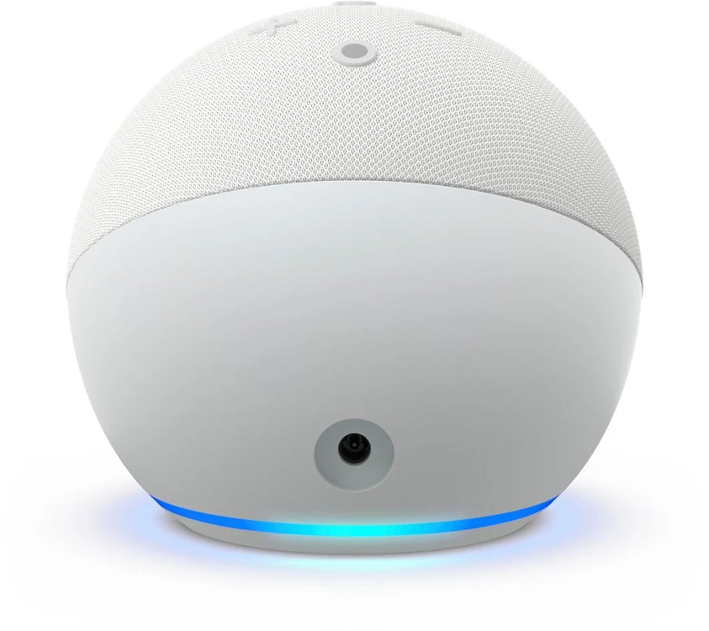 White Smart Speaker with Clock Q1196