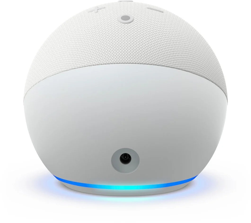 White Smart Speaker with Clock Q1196