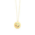 14K Yellow Gold Diamond Heart Pendant Necklace 16-18" P895