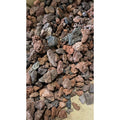 Red Volcanic Lava Rock Fire Pit 9 lbs 3/8 inch R5047