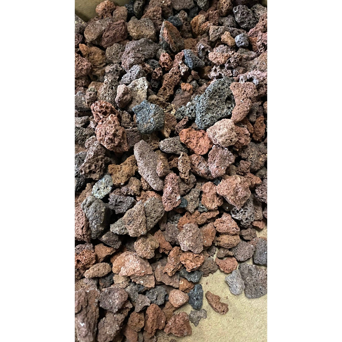 Red Volcanic Lava Rock Fire Pit 9 lbs 3/8 inch R5047