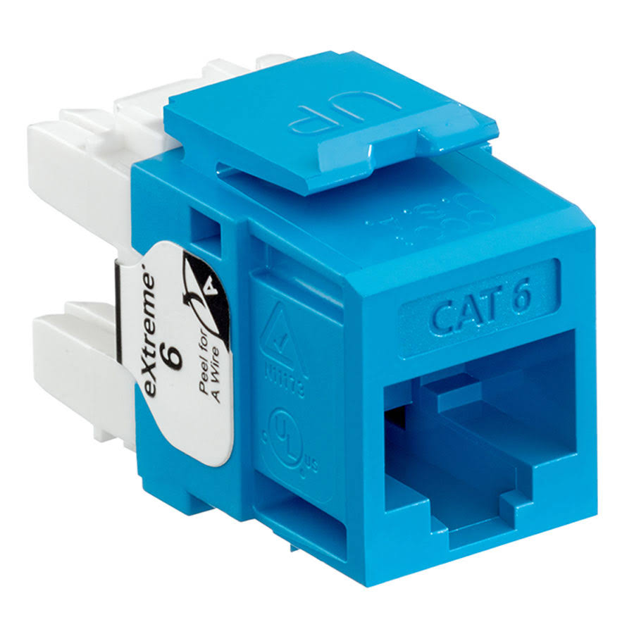 Cat 6 QuickPort Connector, Blue, 25-Pack O214698