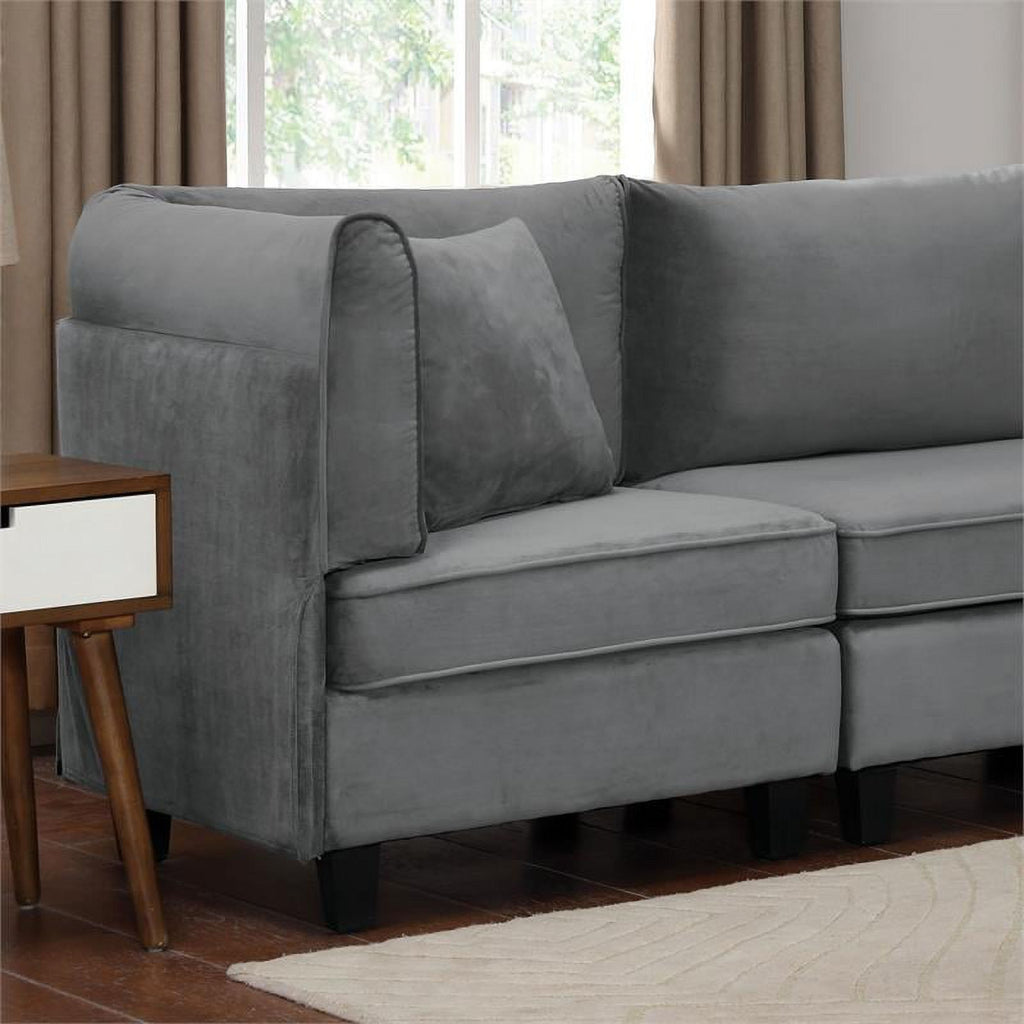 Gray Fabric Upholstered Large Sofa C16337