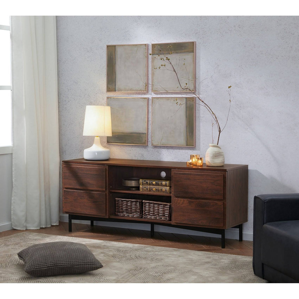 Walnut Media TV Stand E619