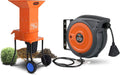 Leaf Mulcher Shredder 11Inch Blade Extension Cord Reel 12AWG x 65 Foot Q188