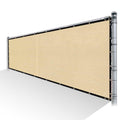 Beige Privacy Fence Screen Mesh with Reinforced Grommets W21518