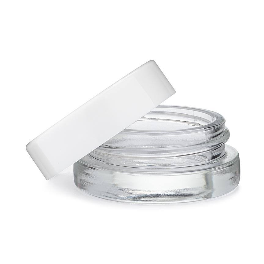 Clear Glass Concentrate Container with Black Cap 270 Count X4864