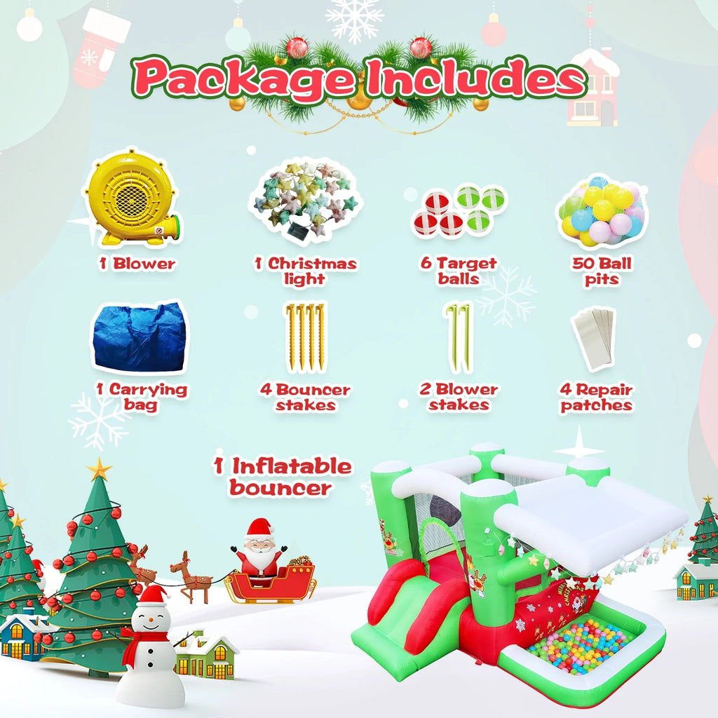 Christmas Jump 'n Bounce House with Blower R789940