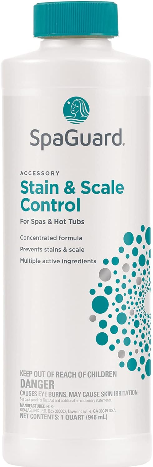 Spa and Hot Tub Chemical Kit with Bromine Tablets, Shock, Stain and Scale Control, Test Strips, Scum Absorber S3593
