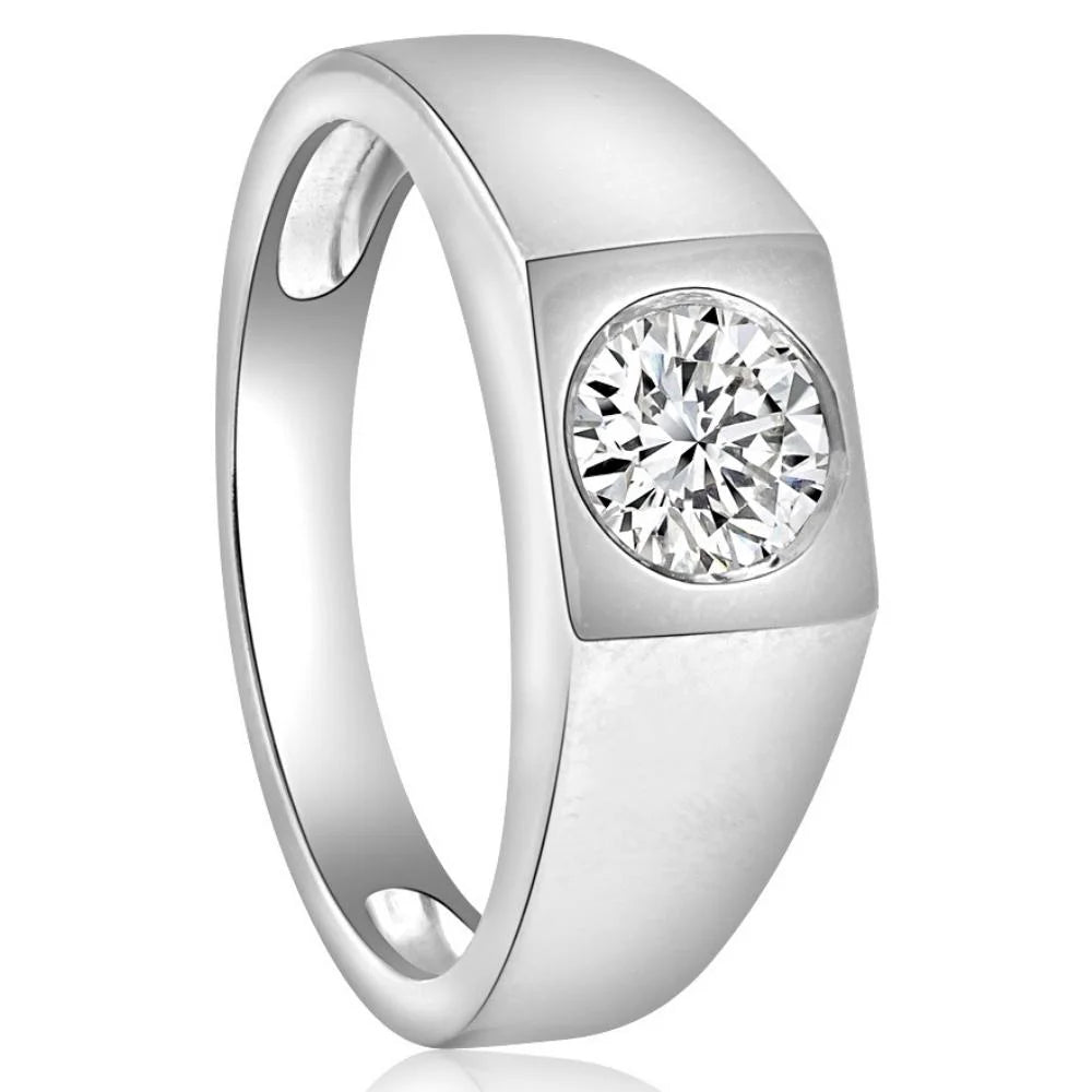 10k White Gold Men's Diamond Wedding Ring C1252
