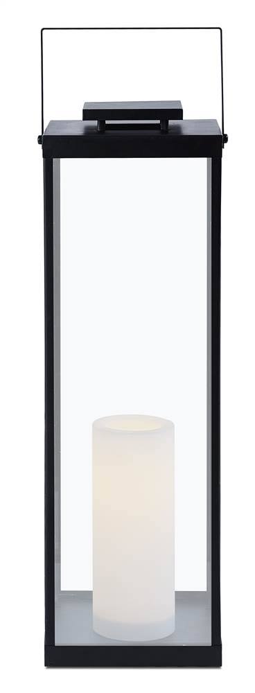 Black Lantern with Flameless Candle Q248