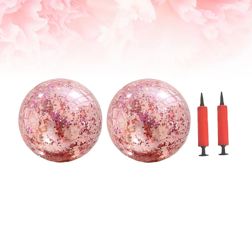 4 Pcs 40CM/60CM Glitter Ball and Pump Set V77946