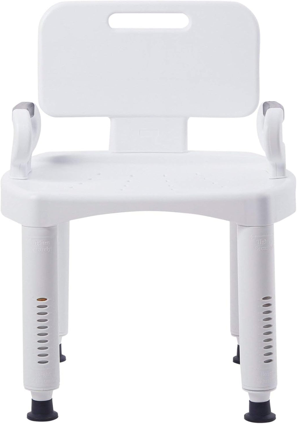 Bath Bench with Removeable Back, Plastic Frame, Adjustable, 350 lbs Weight Capacity, Pack of 2 P654