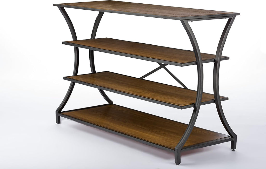 Brown Wood and Metal Console Table L7818