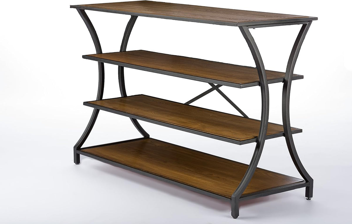 Brown Wood and Metal Console Table L7818