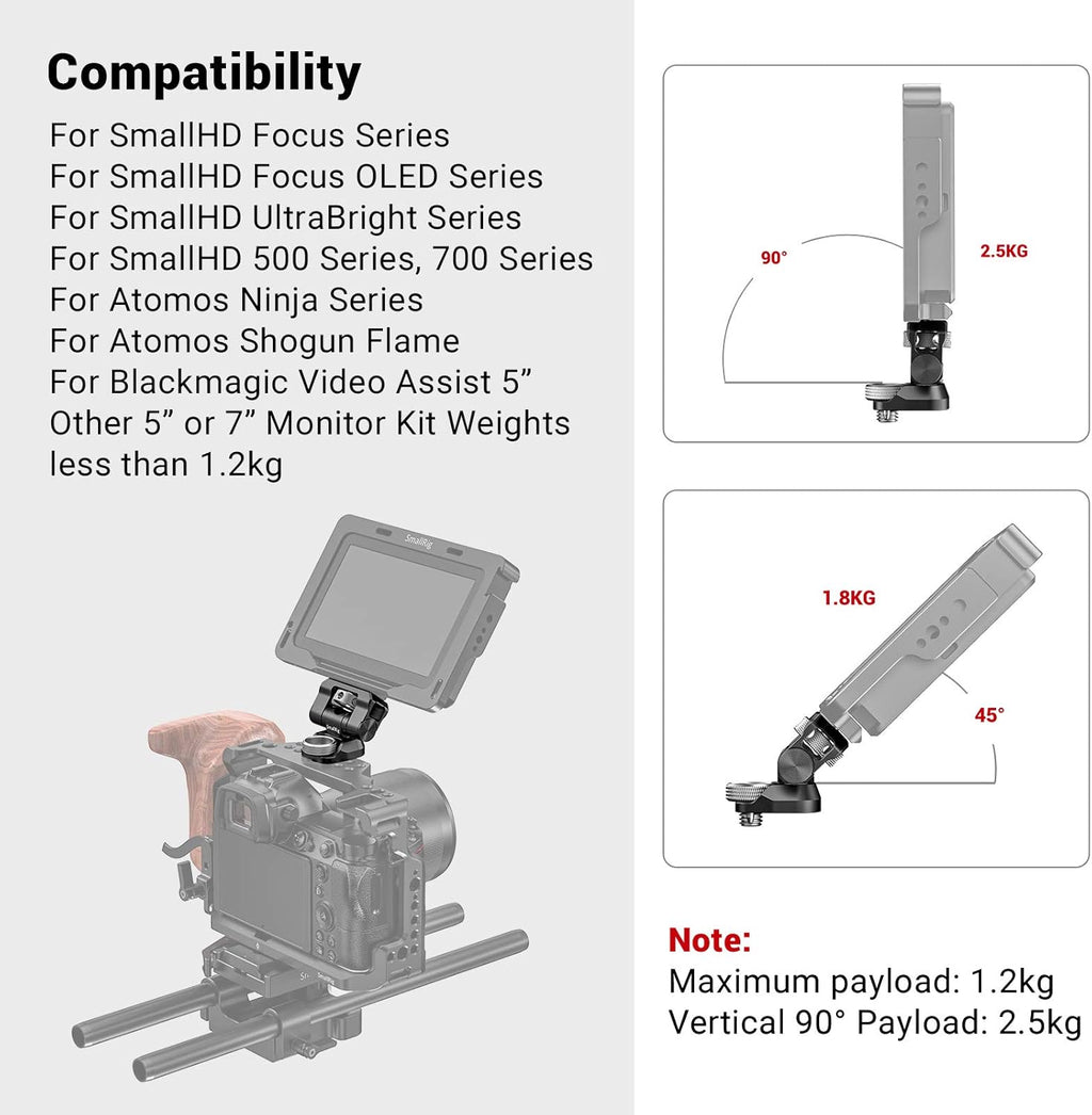 Swivel and Tilt Monitor Mount with Locating Pins F713