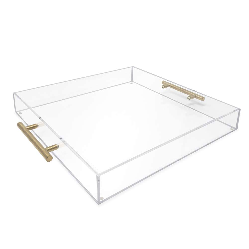 Clear Acrylic Tray with Gold Handle C995554