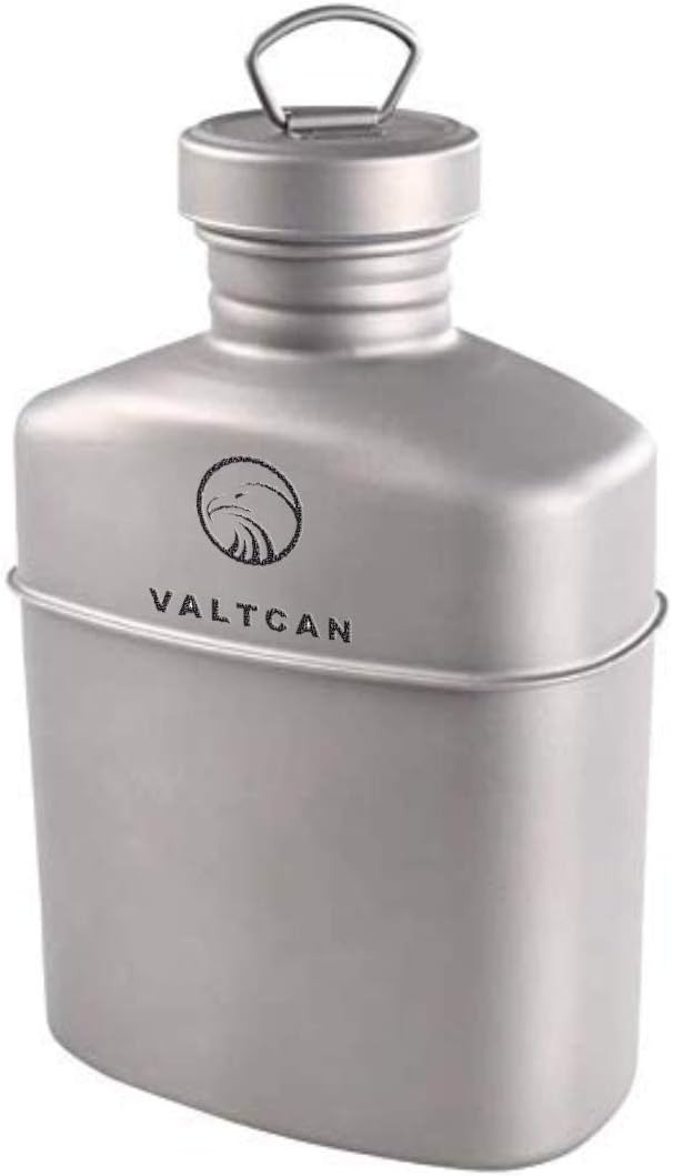 Titanium Canteen with Carry Case 1100ml 37oz Pack of 2 O9745