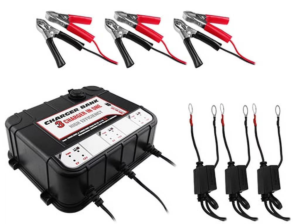 3 Bay 6/12V 2A Float Charger/Tender T919086