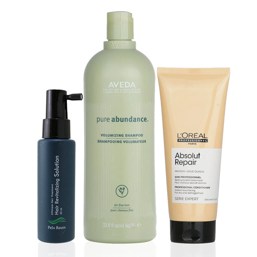 Hair Revitalizing Solution 60ml + Volumizing Shampoo 1000ml + Resurfacing Conditioner 200ml 3pcs O5195