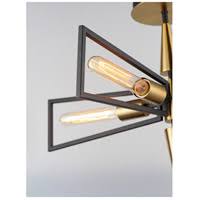 4 Light Flush Mount Black/Satin Y1115