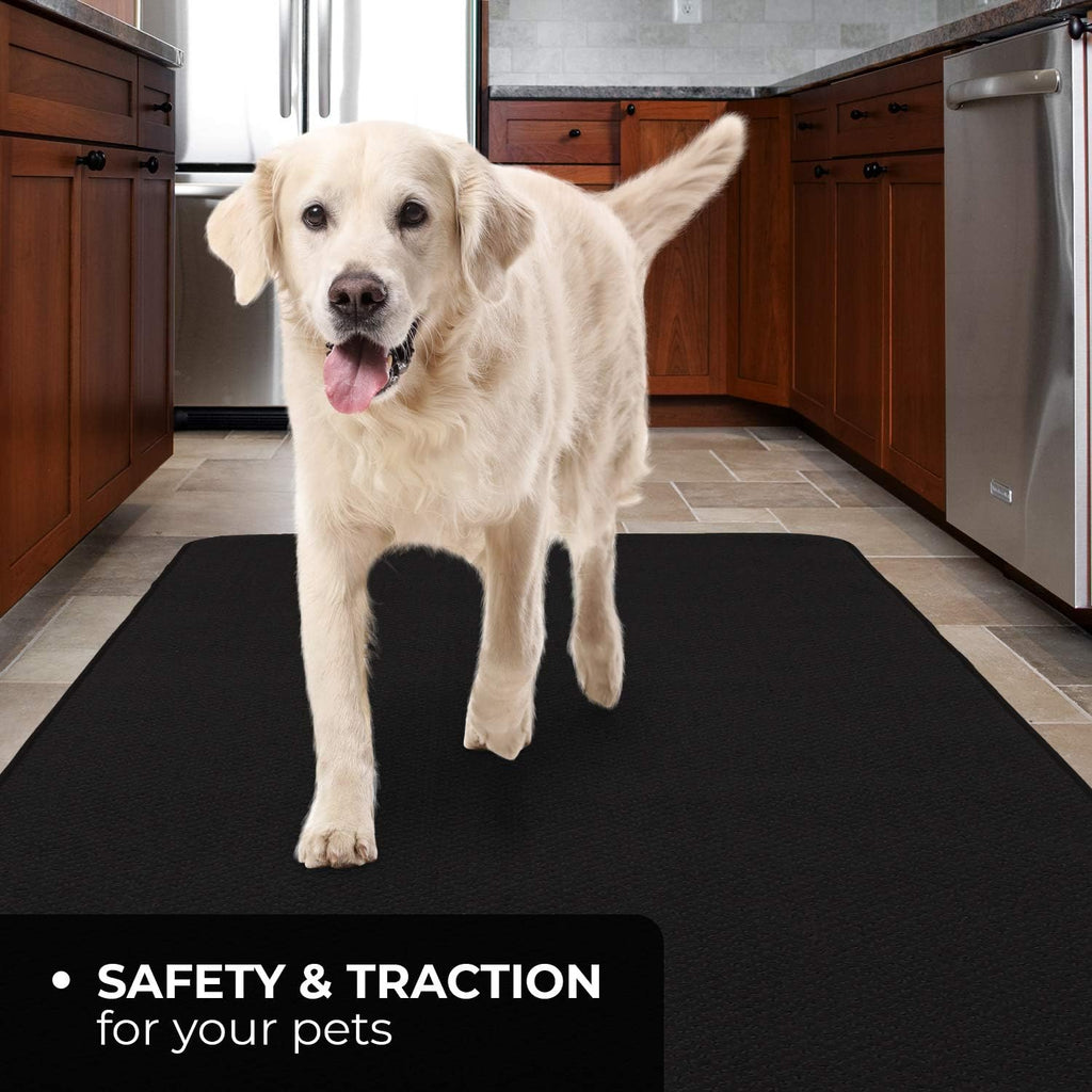 Black 12 Feet X 27 Inches Skid-Resistant Carpet Runner S8249