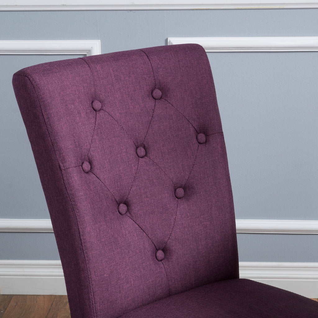 Deep Purple Fabric Dining Chair (Set of 2) S95841