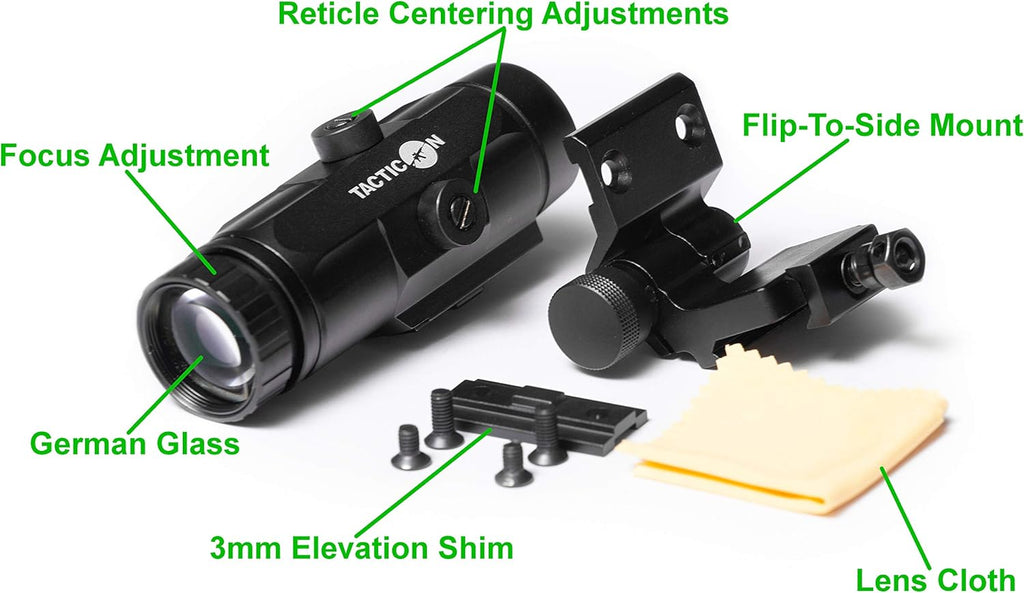 3X Red Dot Magnifier with Flip to Side Mount K811138