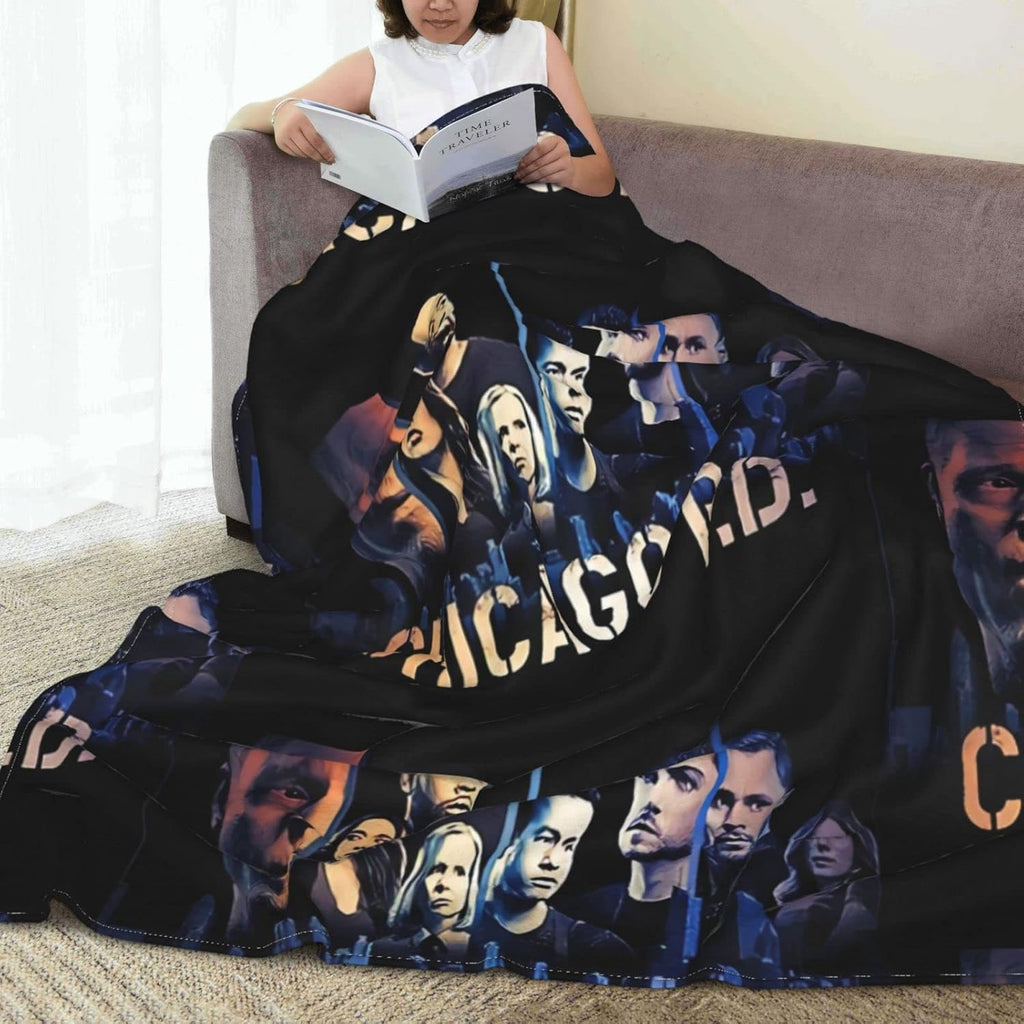 Black Fleece Throw Blanket X346701