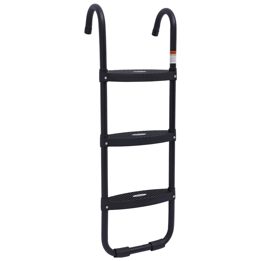 Trampoline Ladder with Wide Skid-Proof Steps Steel 165lbs Load X33040