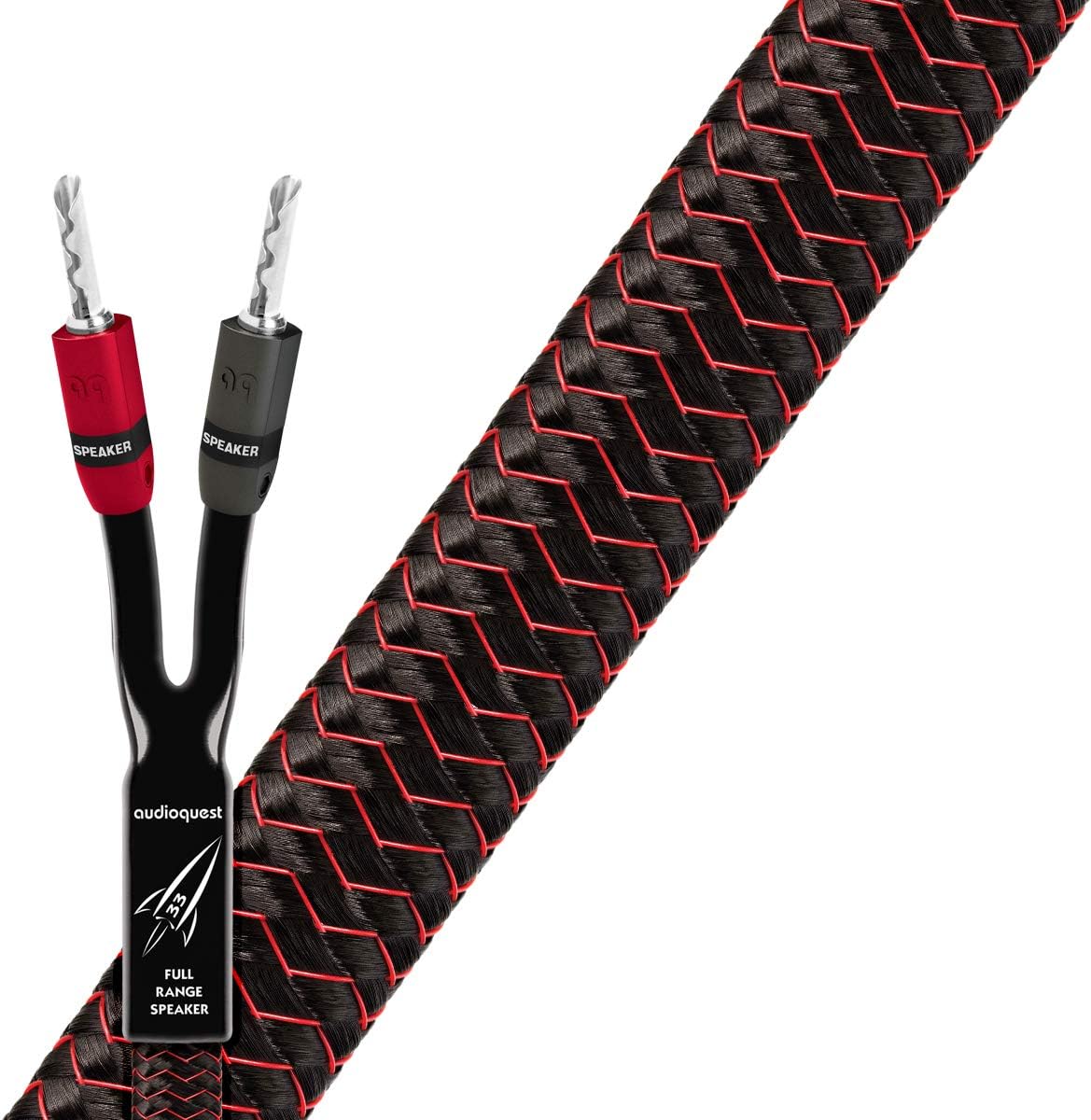 8 ft. 2-Pack Full-Range Speaker Cables with Silver Banana Plugs E1929