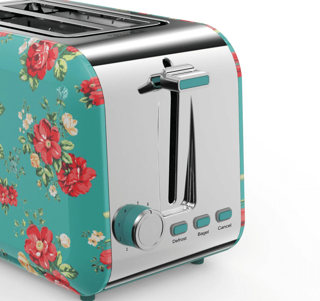 Vintage Floral Green 2 Slice Toaster G116802