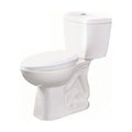 2-Piece 0.8 GPF Single Flush Elongated Toilet in White, Seat Included (3-Pack) J689