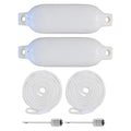 2 Pieces Inflatable PVC Dock Protection Buoy with 2m White Rope S247