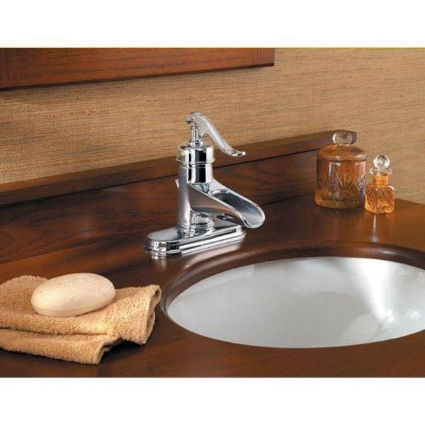 Polished Chrome Single-Handle Bathroom Faucet R517