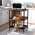 3-Tier Kitchen Utility Storage Cart with Rolling Wheels Y546