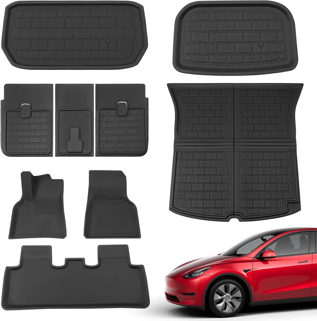 Trunk Mat Rear Storage Mat Cargo Liner Set of 9 Mats for 5 Seats O4722