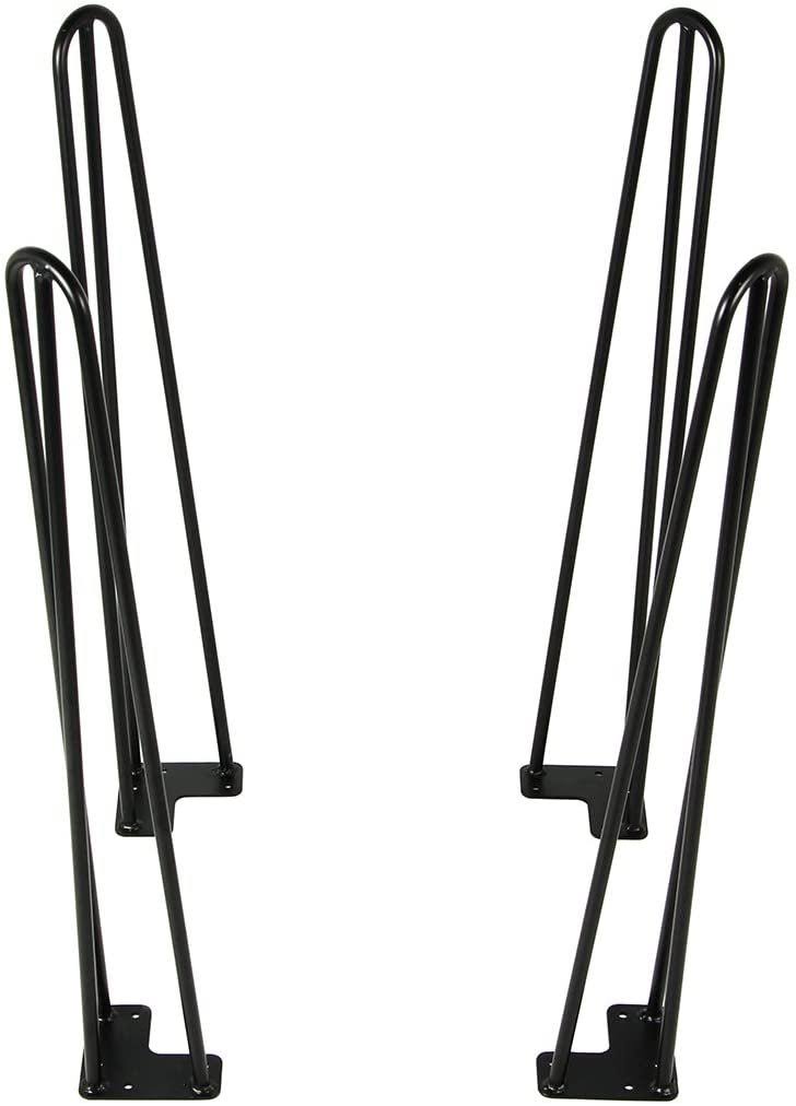 Satin Black Hairpin Coffee Table Legs Set of 4 S47236