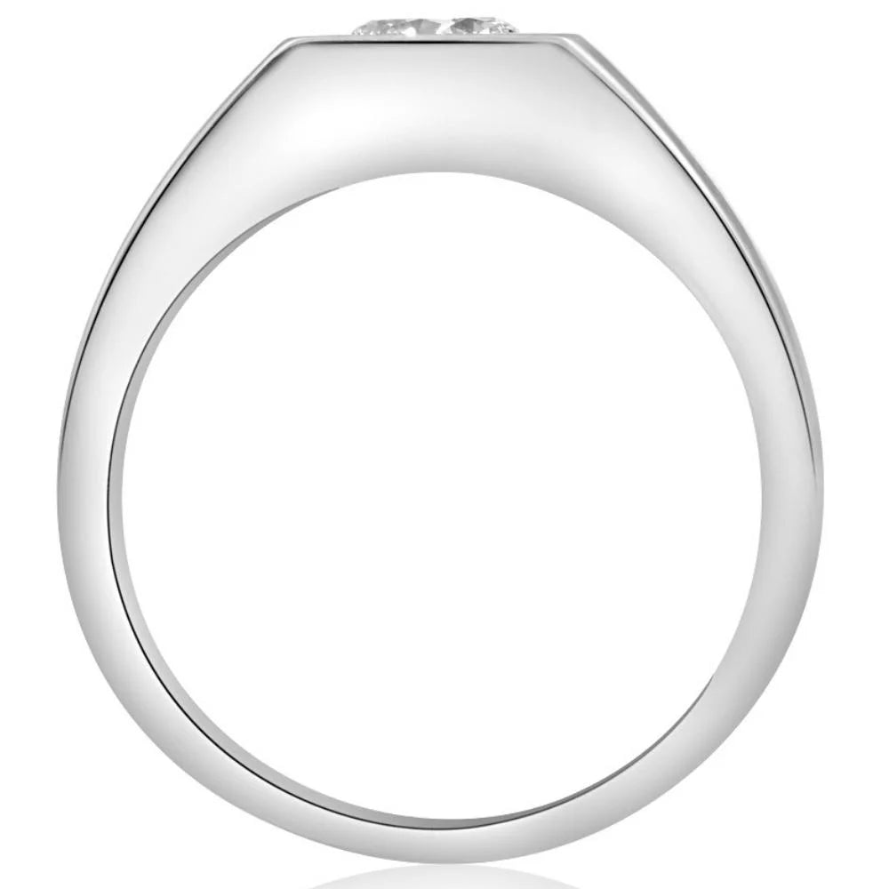10k White Gold Men's Diamond Wedding Ring C1252