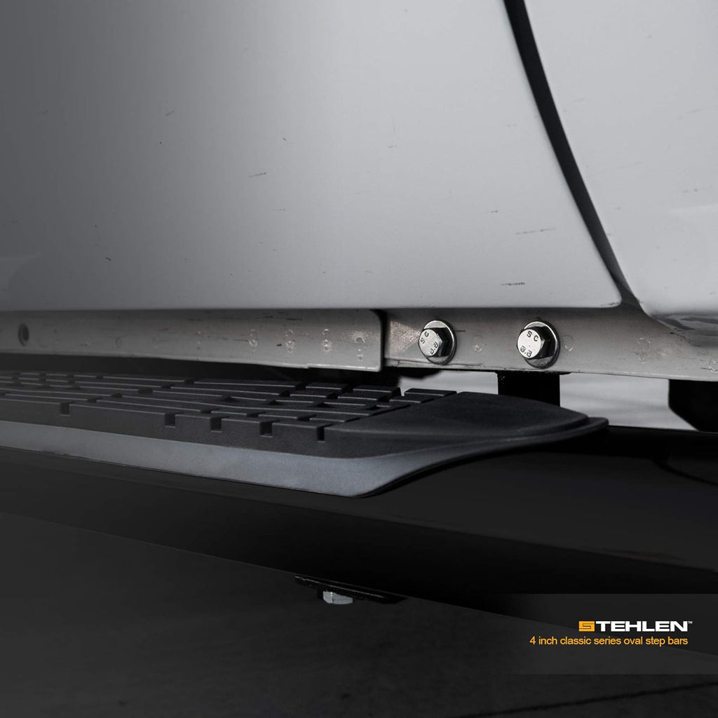 4 Oval Side Step Nerf Bars Black A674