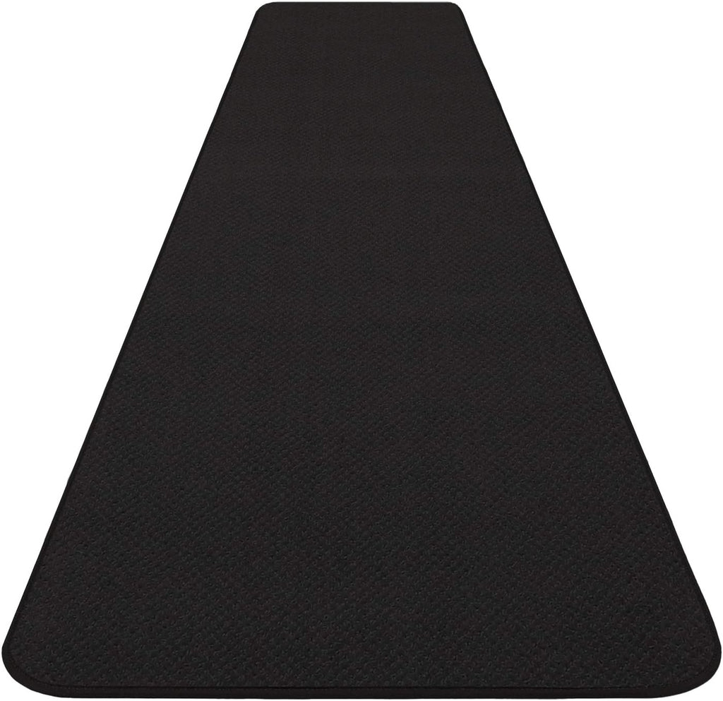Black 12 Feet X 27 Inches Skid-Resistant Carpet Runner S8249
