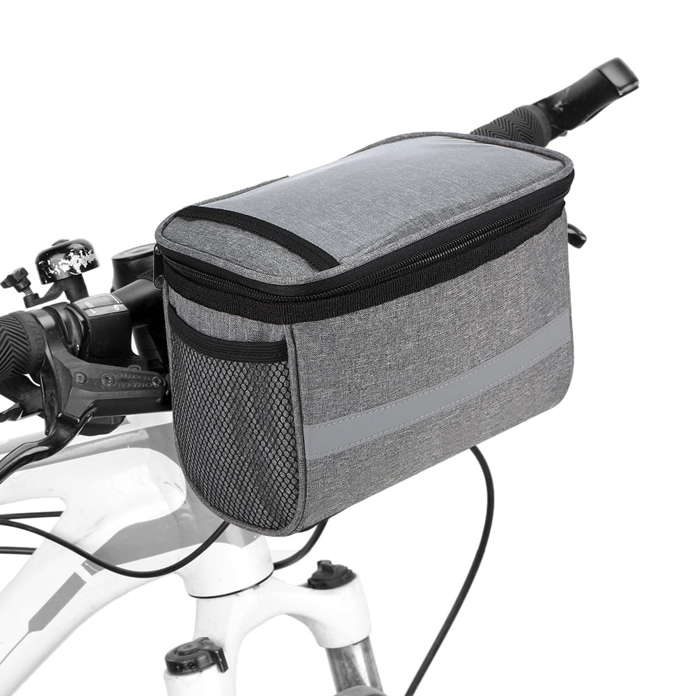 Grey Polyester Insulated Bike Handlebar Bag R76273